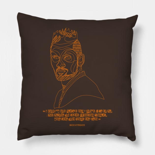 Nick Kyrgios Pillow by Lukish