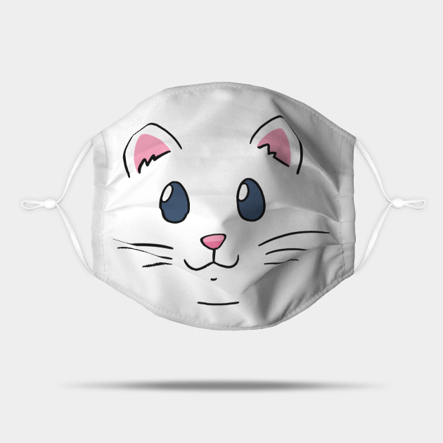 cat face mask and cartoon fashion - Cat Face Mask - Mask | TeePublic