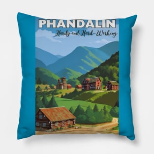 Phandalin Tourism Poster - Sword Coast D&D Art Pillow