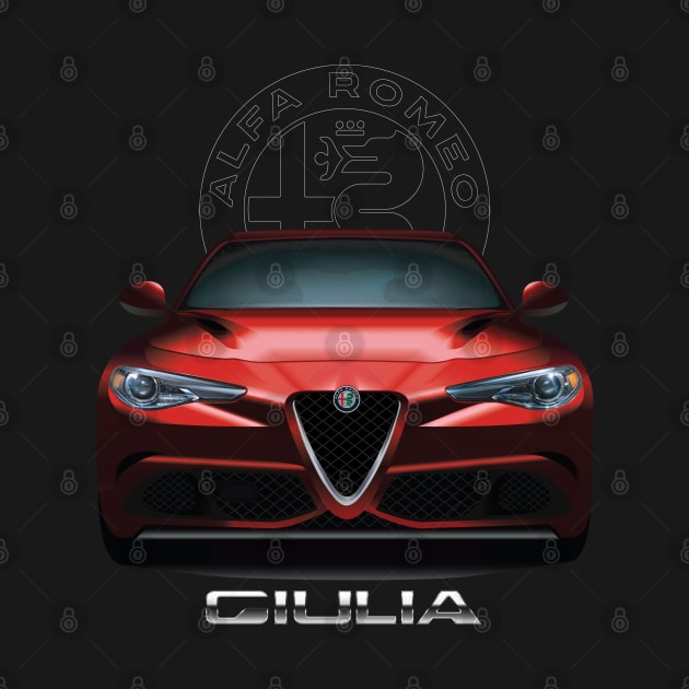 Alfa Romeo Giulia (visit:  fmDisegno.redbubble.com for full range) by fmDisegno