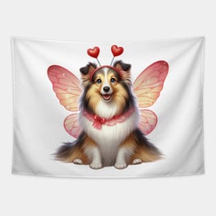 Valentine Fairy Shetland Sheepdog Tapestry