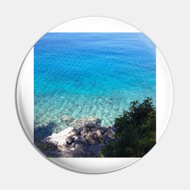 Clear Ocean Water Rocky Beach Photo Pin by OneLook