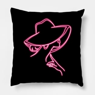 Pink Deco Art Deco Woman Fashion Pillow