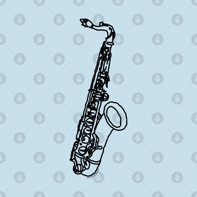 Saxophone Sketch by Barthol Graphics