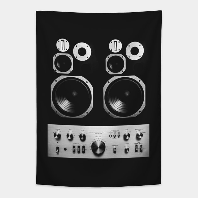 Hifi face Tapestry by bulografik