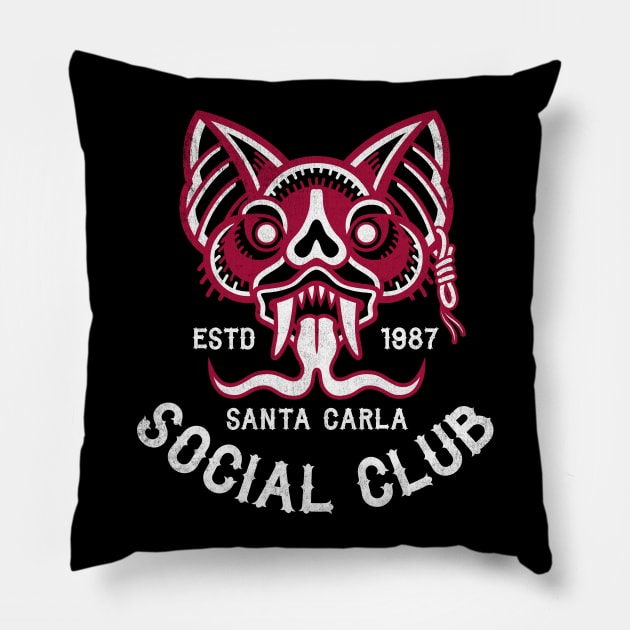 Santa Carla Social Club - Lost Boys Vampires Pillow by Nemons