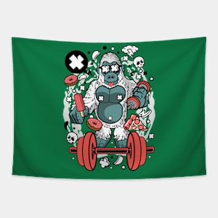 White Gorilla Sport Tapestry