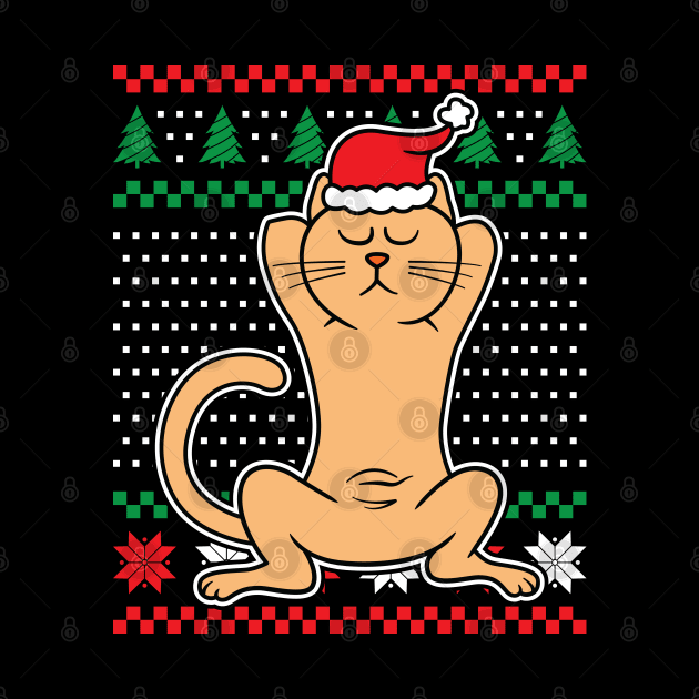 Ugly Christmas Sweaters Sleeping Cat by JS Arts