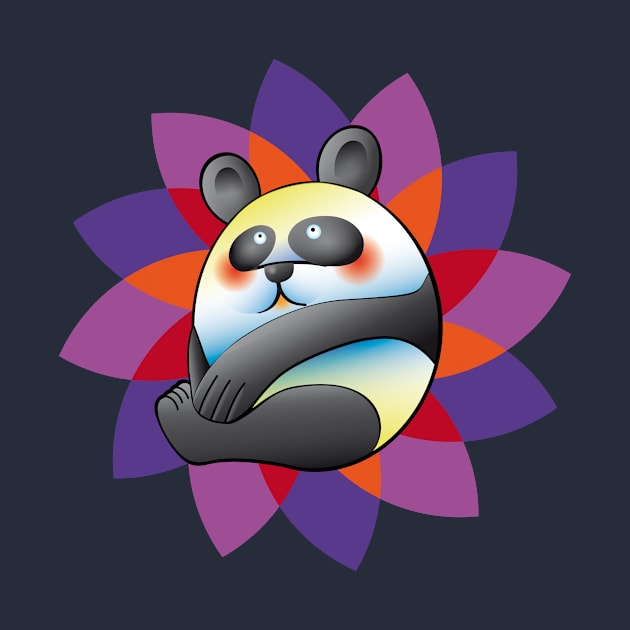 Colorful panda bear by Myrarte