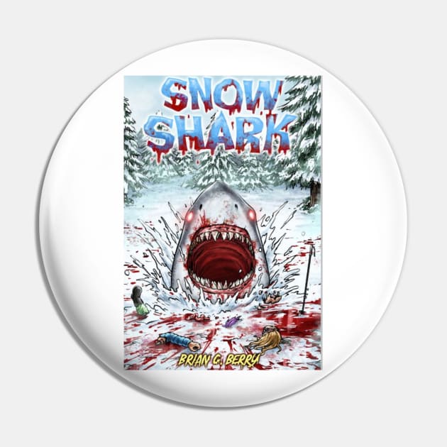 Snow Shark Pin by Slaughterhouse Press