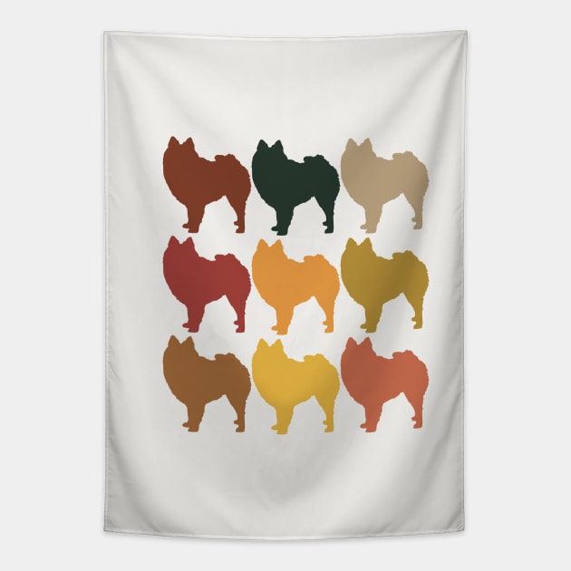 Pomeranians in Rainbow Colors Tapestry by Bridgett3602