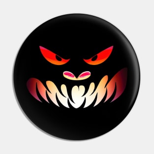 Monster Face Halloween Scary Pin