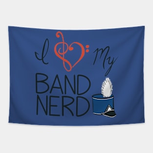 I love my band nerd blue Tapestry