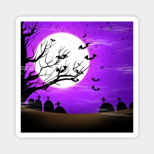 halloween night background Magnet