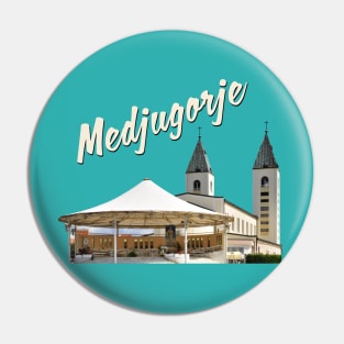 Medjugorje Outside Altar and St James Church Pin