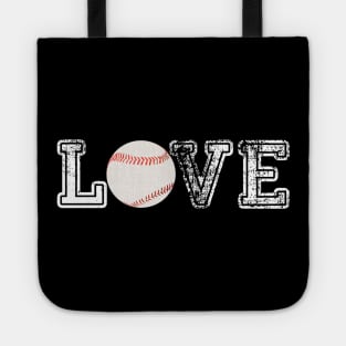 Baseball distressed ball t shirt cute dad mom love Tote