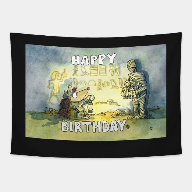 Happy Birthday for History nerds Tapestry by nicolejanes