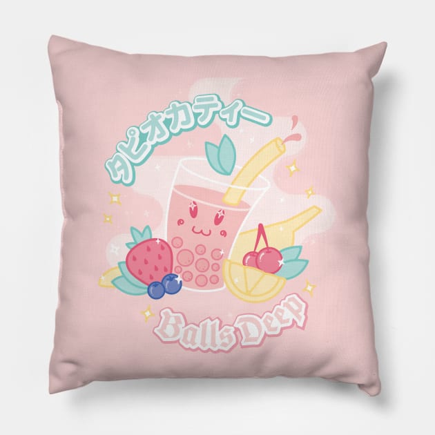 Tapioca Balls Pillow by Gingerish