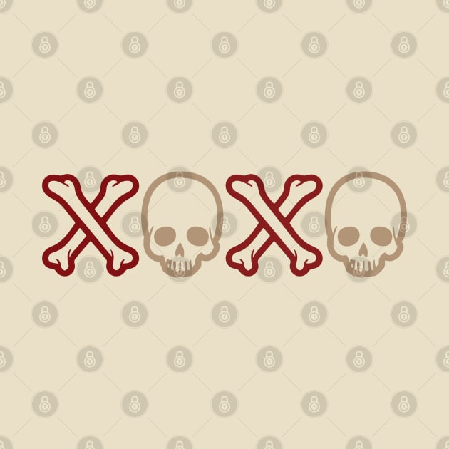 Skeleton X's and O's by Kylie Paul