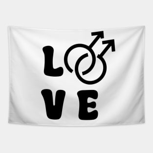 Love Gay Black Tapestry