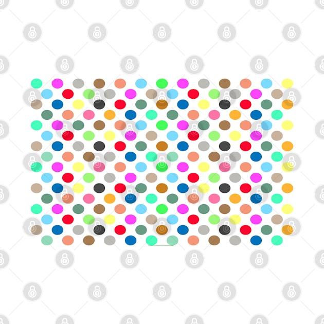 Colorful Polka Dots on White Background - Seamless Pattern by DesignWood Atelier