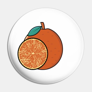 Orange Fruit vector icon illustration. Food nature icon design concept. Fresh fruit, Healthy food, Health protection, Natural fruits, Body freshness, Organic food. Pin