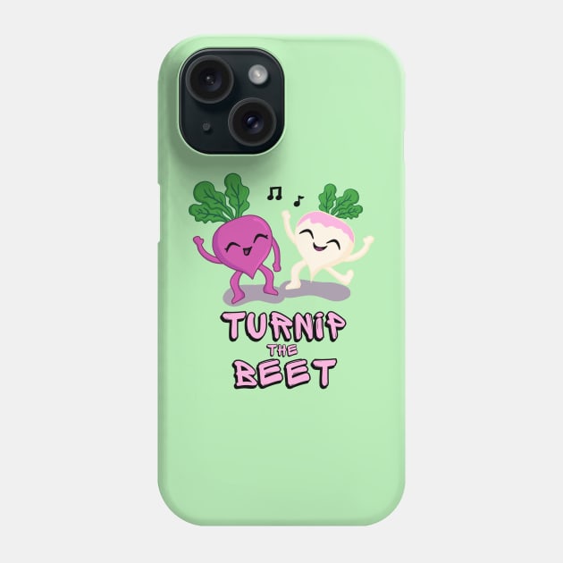 Turnip the Beet Food Pun Phone Case by Midnight Pixels