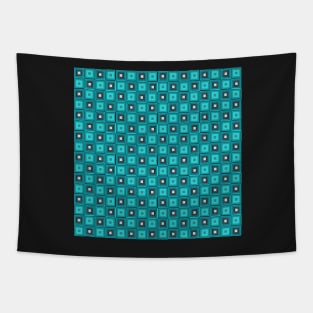 blue op art pattern Tapestry