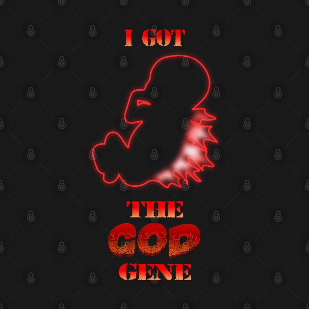 I Got the GOD Gene - Godzilla Dorsal Fetus - Red by geodesyn