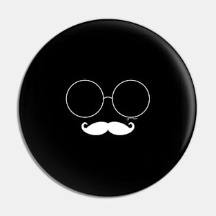 Glasses Mustachio V Pin