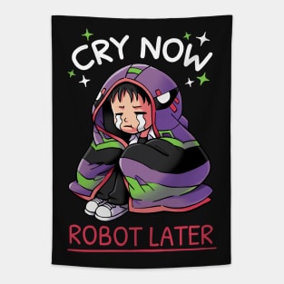 Cry Now, Robot Later // Shinji Ikari, Evangelion, Anime Tapestry