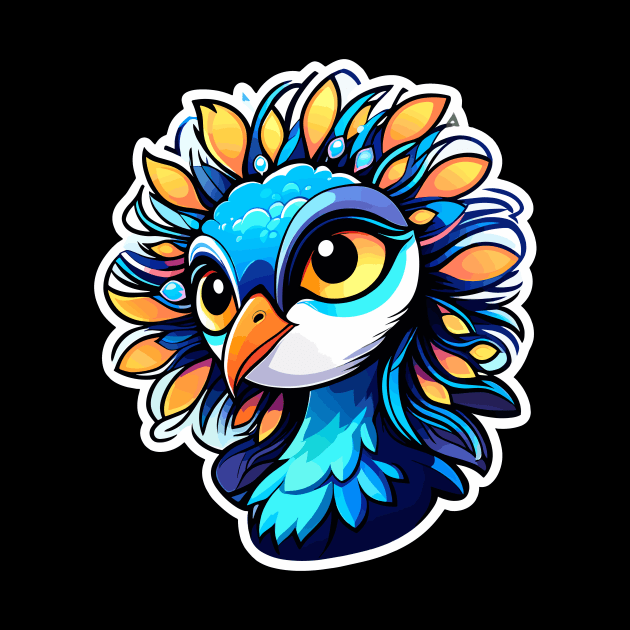 Peacock Bird Illustration by FluffigerSchuh