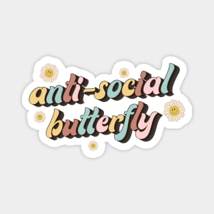 Antisocial butterfly Magnet