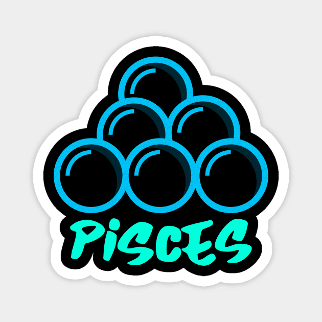 Funny Pisces Zodiac Sign lovers. Magnet by MoodsFree