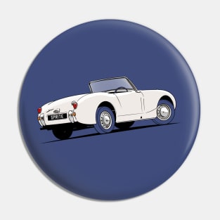 Austin Healey 'Frog Eye' Sprite in White Pin