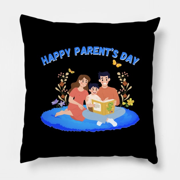 Happy Parent’s Day Pillow by Introvert Home 