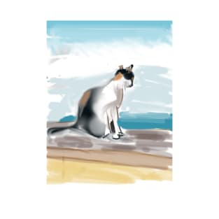 Cat at the sea T-Shirt