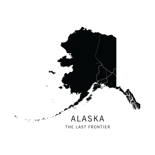 Alaska State Road Map T-Shirt