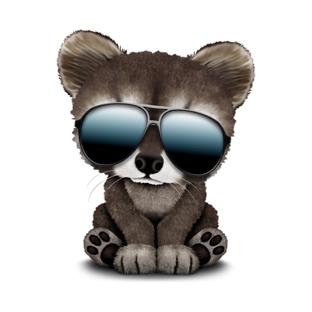 Cool Baby Raccoon Wearing Sunglasses by jeffbartels