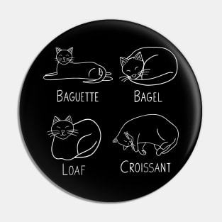 4 Bread Cats (white) Pin