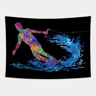 Wakeboard watercolor Tapestry