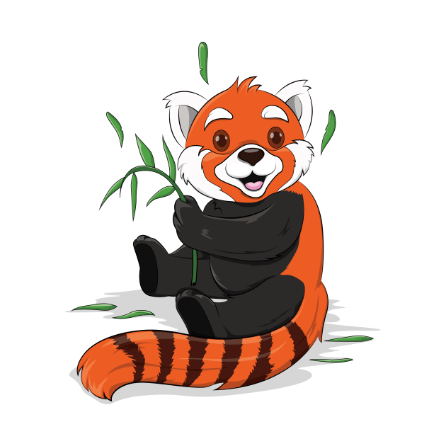 Red Panda cute cartoon by sabhu07