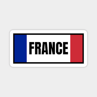 France in French Flag Colors Magnet