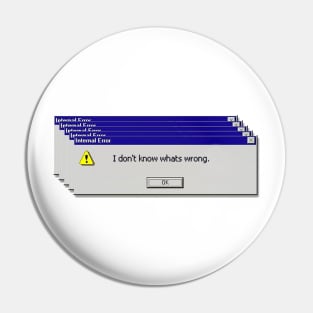 Computer browser error pop up Pin