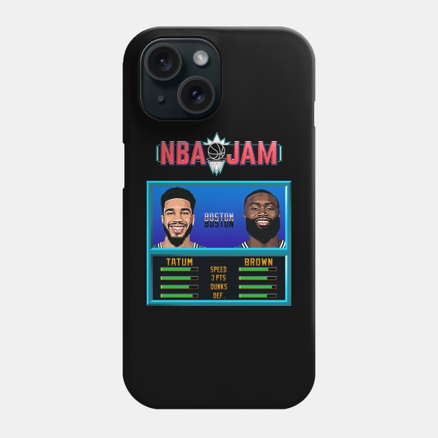 NBA JAM - Boston Basketball Phone Case by Buff Geeks Art