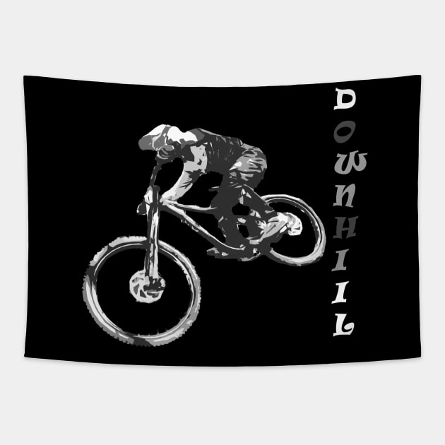 mtb downhill Tapestry by rickylabellevie