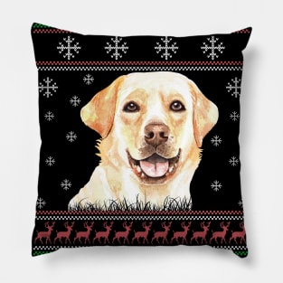 Cute Labrador Retriever Dog Lover Ugly Christmas Sweater For Women And Men Funny Gifts Pillow