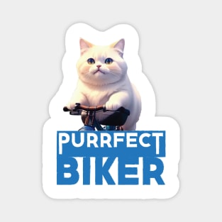 Just a Purrfect Biker Cat Magnet