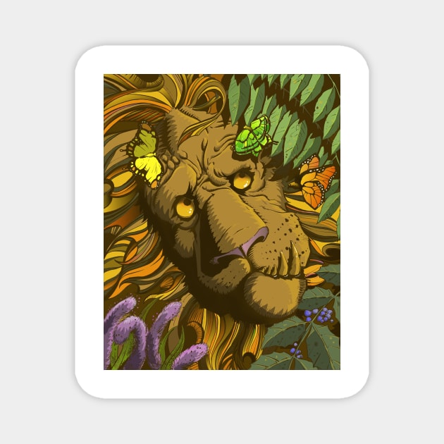 The Cowardly Lion Magnet by grosvenordesign