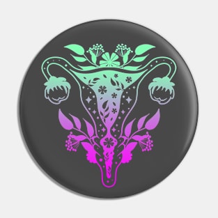 Floral Uterus Pin